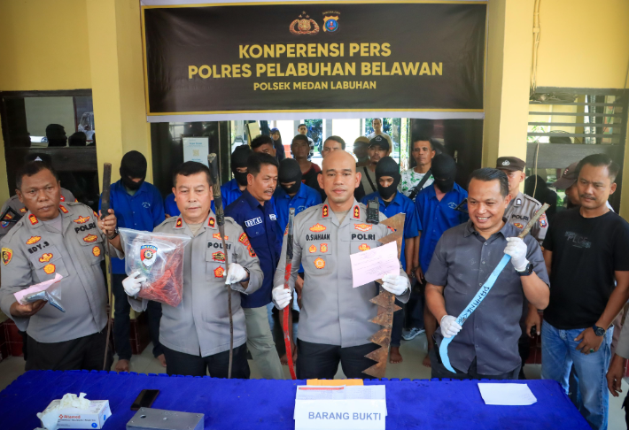 Dalam Waktu Singkat, Polsek Medan Labuhan Tangkap 7 TSK Tawuran Berdarah, AKBP Oloan Ultimatum DPO